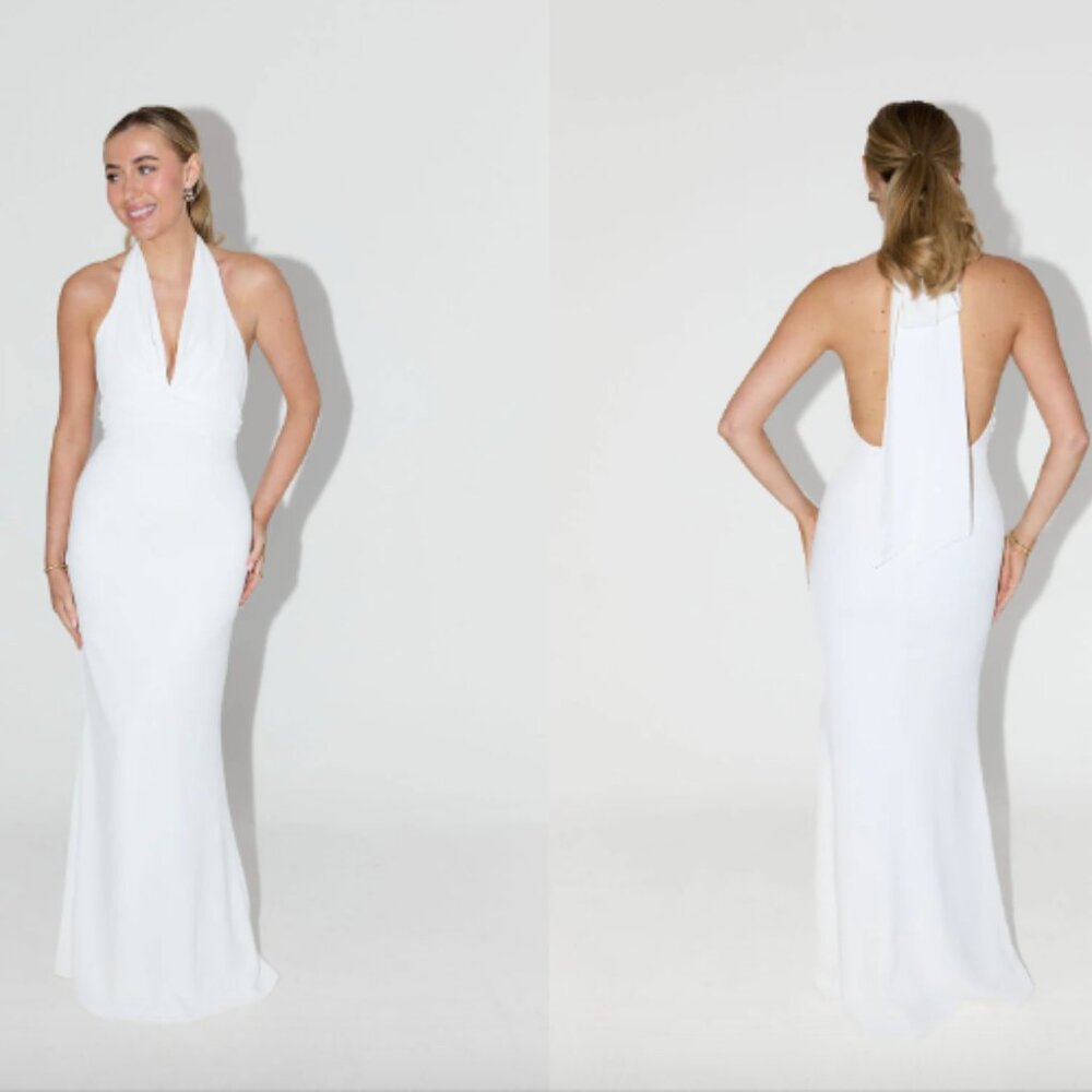 Odd Muse Tie Maxi Dress White - S